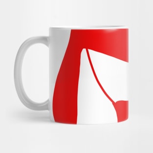 red blue flowers abstract background Mug